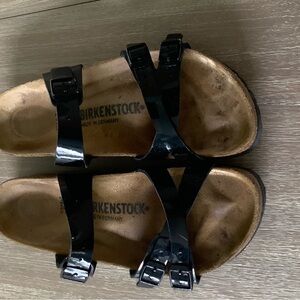 Birkenstock Glossy Black Sandals